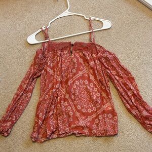 Floral Red Women's Top